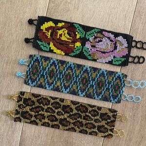 Women’s Handbeaded Bracelet Cuffs